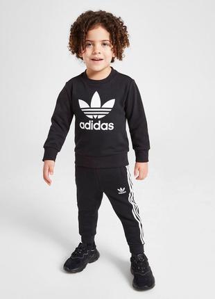 Спортивний костюм adidas originals trefoil logo crew tracksuit infant1 фото