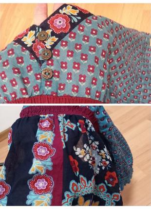 Туника хлопок батист в цветочек bsk new folk style10 фото