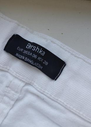 Білі джинсові шорти з високою посадкою мом3 фото