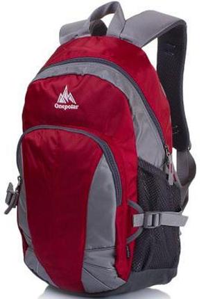 Мужской спортивный рюкзак с серым onepolar w1570-red