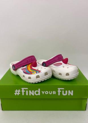 Снижка! crocs kids’ fun lab classic i am unicorn, детские кроксы сабо единорог