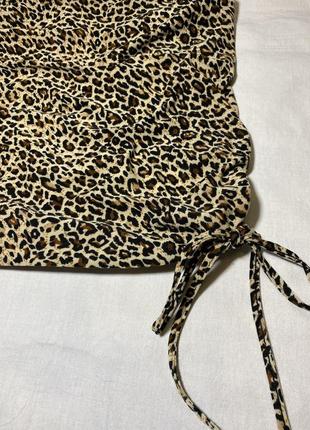 Леопардовое платье мини на завязках от shein10 фото