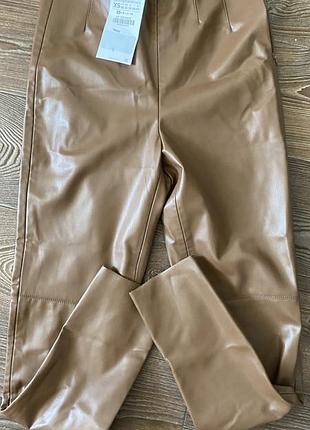 Кожані брюки zara 2