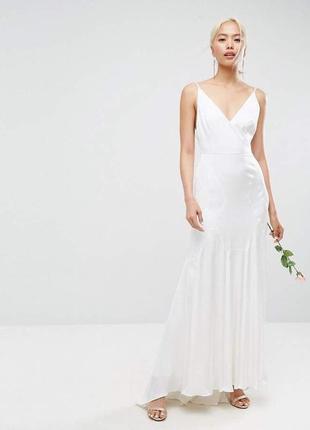 Натуральное свадебное платье asos edition
