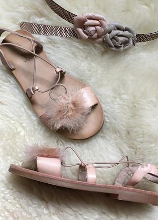 Натуральна шкіра босоніжки сандалії zara 30-й розмір