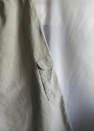 Летние мужские удлиненные шорты бриджи, светлые, тонкие, легкие, карманы, состав хлопка3 фото