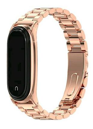 Металевий ремішок для mi band 3/4/5/6/7  металлический ремешок к mi band 3/4/5/6/7 ремешок к ми бенд браслет ми банд  мі бенд мі банд