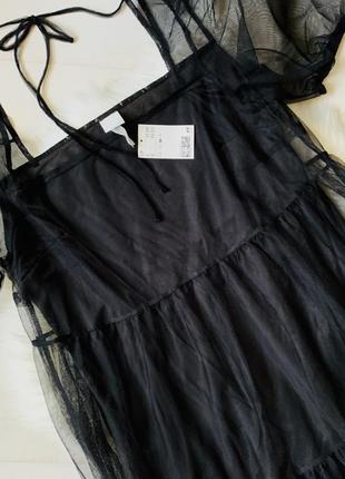 Сукня в сітку з рукавами-буфами h&m6 фото