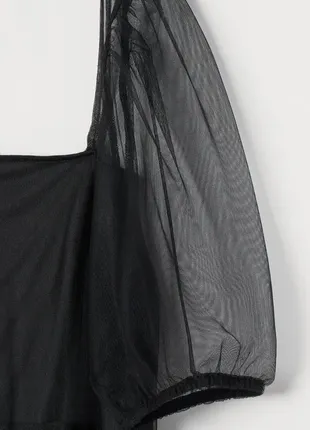 Сукня в сітку з рукавами-буфами h&m2 фото