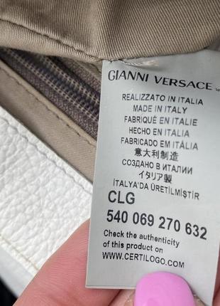 Gianni versace белая кожаная сумка оригинал7 фото