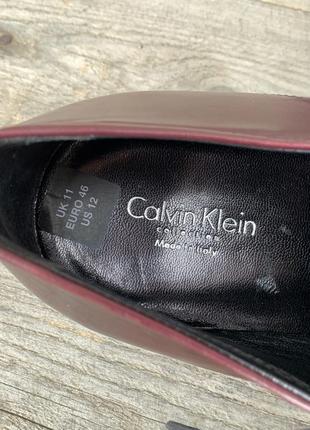 Новые calvin klein р 46-47 кожаные туфли броги мужские бордовые оксфорды туфлы мужские4 фото