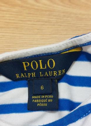 Гольф polo ralph lauren лонгслив детский на девочку в полоску лонгслив4 фото