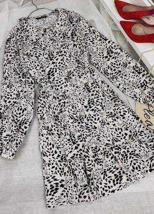 Платье в леопардовый принт с красивым воротничком george1 фото