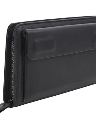 Барсетка мужская кожаная черная "buffalo bags" shim9069a-black2 фото