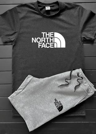The north face спортивный комплект футболка и шорты костюм разные цвета