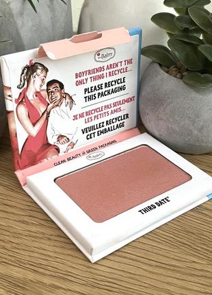 Оригінал thebalm third date blush рум'яна для обличчя оригинал румяна для лица3 фото