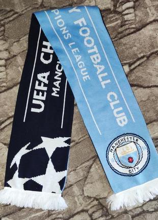 Футбольный шарф fc manchester city uefa champions league