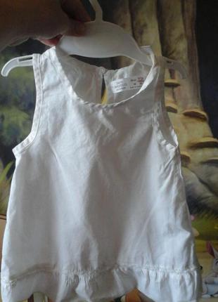 Котоновое летнее  платье фирмы zara baby