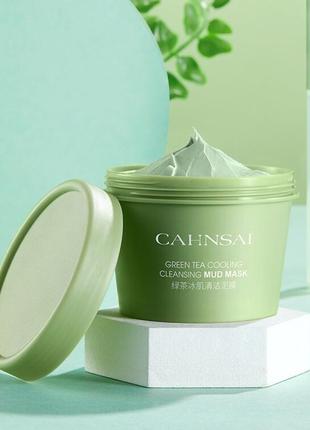 Оригинал! маска вулканическая грязь green tea cleansing mask cahnsai❤️❤️❤️2 фото