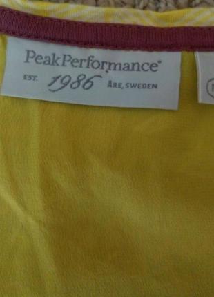 Peak performance sweden шелк +вискоза стильная маечка/топ желтого цвета3 фото