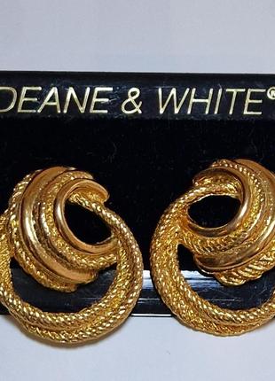 Большие винтажные сережки deane&white!