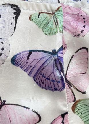 Легкая летняя мини юбочка с бабочками10 фото