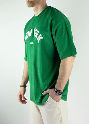 Мужская футболка maksim new york green2 фото