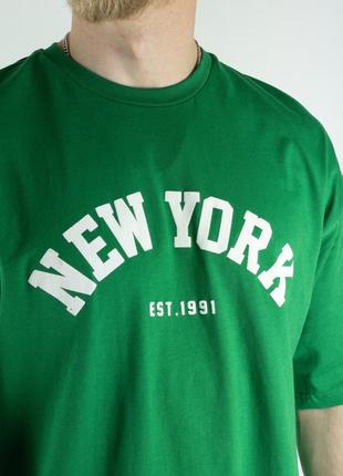 Мужская футболка maksim new york green5 фото