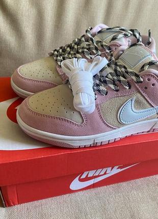 Кроссовки nike dunk low pink foam 38