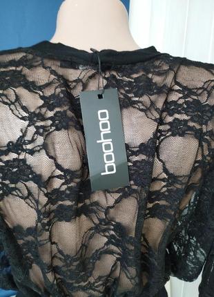 Боді boohoo сексуальне чорне жіноче боді4 фото