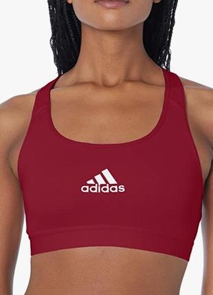 Красный спортивный топ adidas powerreact training support bra