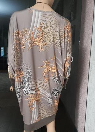 Сукня cadrelli туреччина леопард платье французский трикотаж туника2 фото