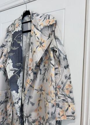 Zara limited шикарный тренч, кимоно комбинированное весна-осень, плащ8 фото
