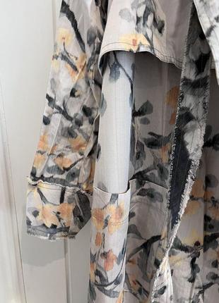 Zara limited шикарный тренч, кимоно комбинированное весна-осень, плащ10 фото