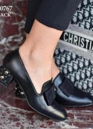 Акция! женские модельные туфли чёрные2 фото