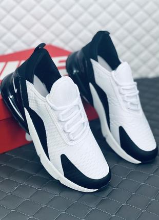 Nike air max 270 white black кроссовки мужские найк аир макс 2707 фото