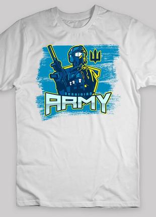 Футболка с патриотическим принтом "ukrainian army" push it