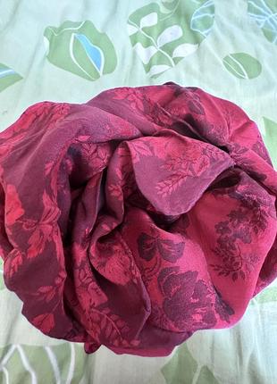 Красный шелковый платок, шарф emanuel ungaro5 фото