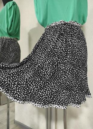 Новая сток юбка юбку mark cain в горошек оригинал с шелком2 фото