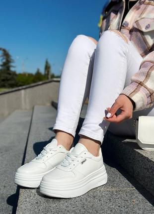 Женские летние белые кроссовки, удобные кроссовки, кеды белые2 фото