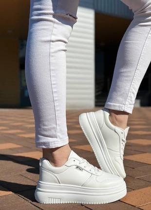 Женские летние белые кроссовки, удобные кроссовки, кеды белые3 фото