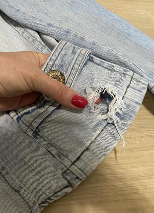 Брендовий джинсовий піджак 🔥🔥versace  рваний7 фото