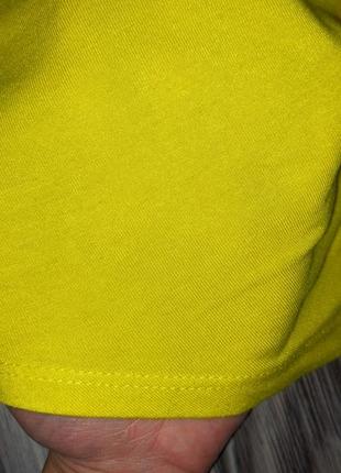 Желтая трикотажная футболка из вискозы new look #5414 фото