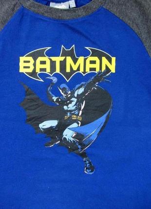 Фирменная хлопковая футболка синяя бэтмен бетмен batman rebel для мальчика 10-11 лет 1463 фото