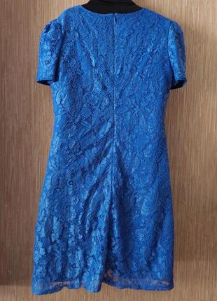 Кружевное синее платье yuni5 фото