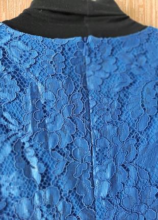 Кружевное синее платье yuni3 фото