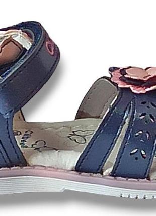 Ортопедические кожаные босоножки сандалии летняя обувь для девочки 211 clibee клиби р.204 фото