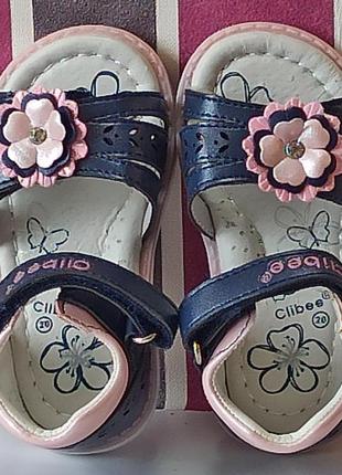 Ортопедические кожаные босоножки сандалии летняя обувь для девочки 211 clibee клиби р.209 фото