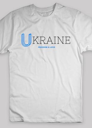 Футболка с патриотическим принтом "ukraine freedom and love" push it