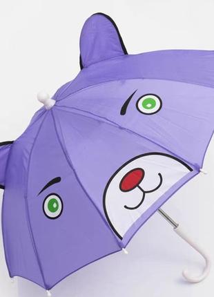 Зонтик зонт детский удобный зверюшки цветные3 фото